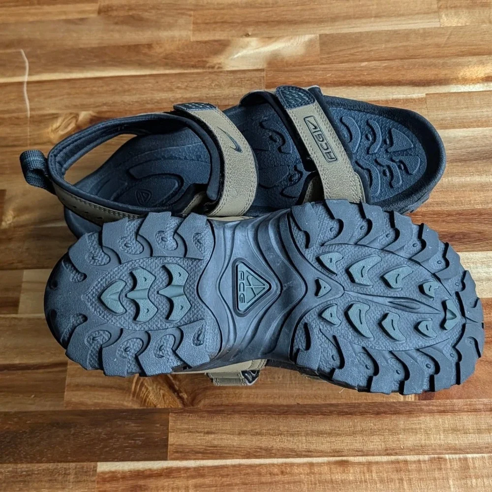 Vintage Nike ACG Air Deschutz Sandals Men's Size 10 Brown Black Blue